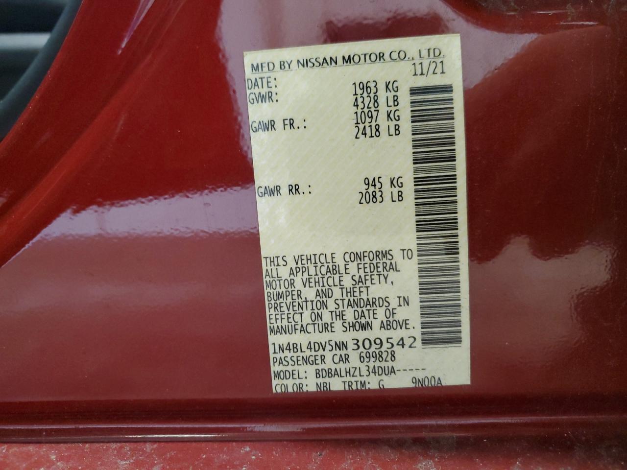 Nissan Altima Sv Image 11