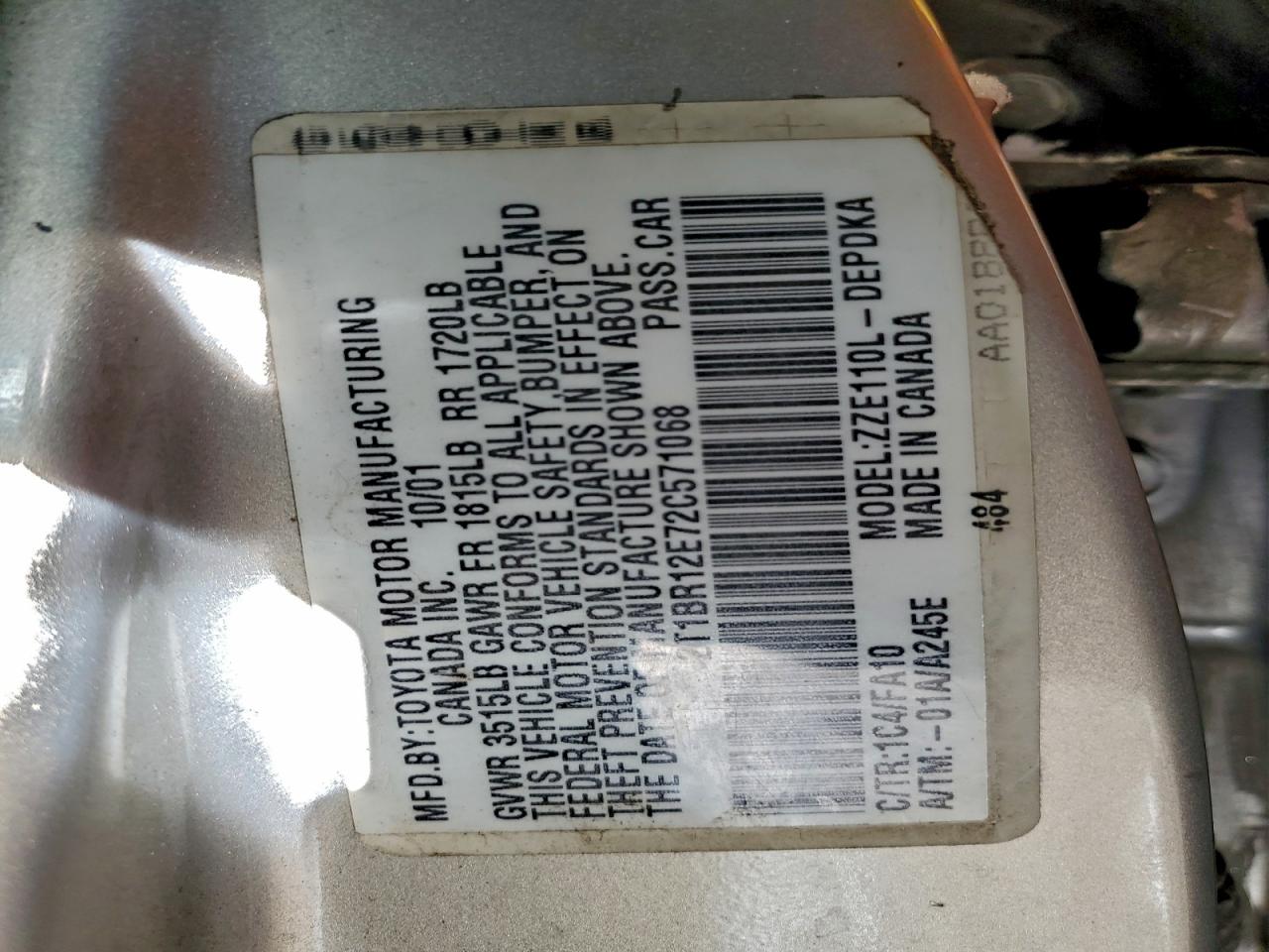 Toyota Corolla Ce Image 8