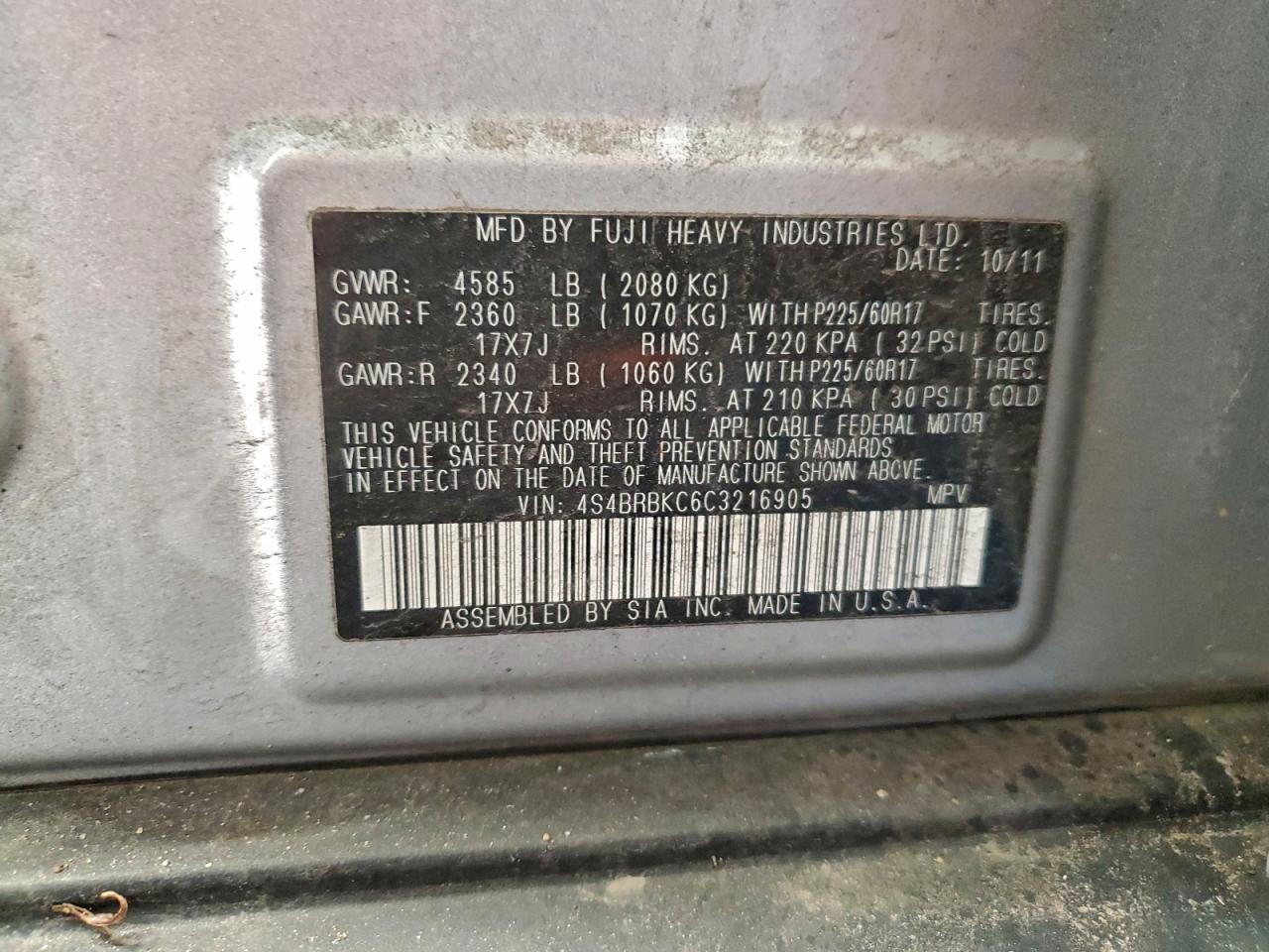 Subaru Outback 2.5i Limited Image 13