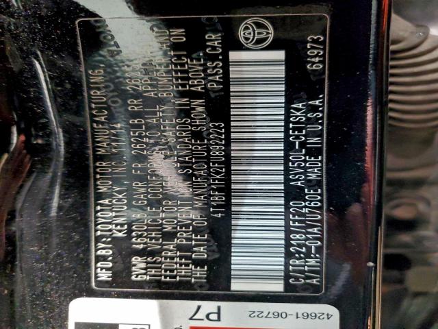 Toyota Camry Le Image 6