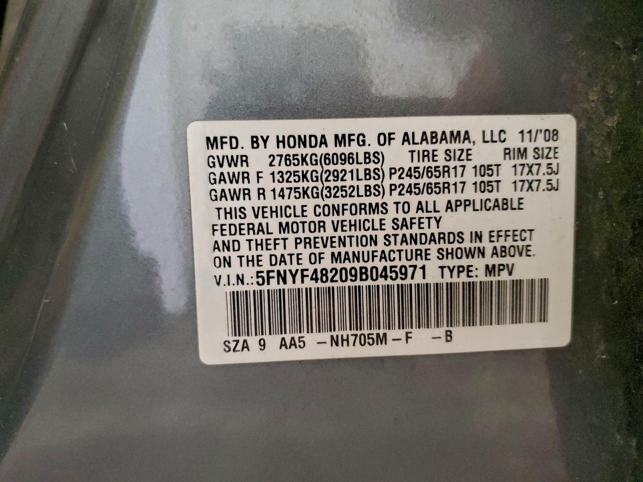 Honda Pilot Lx Image 13